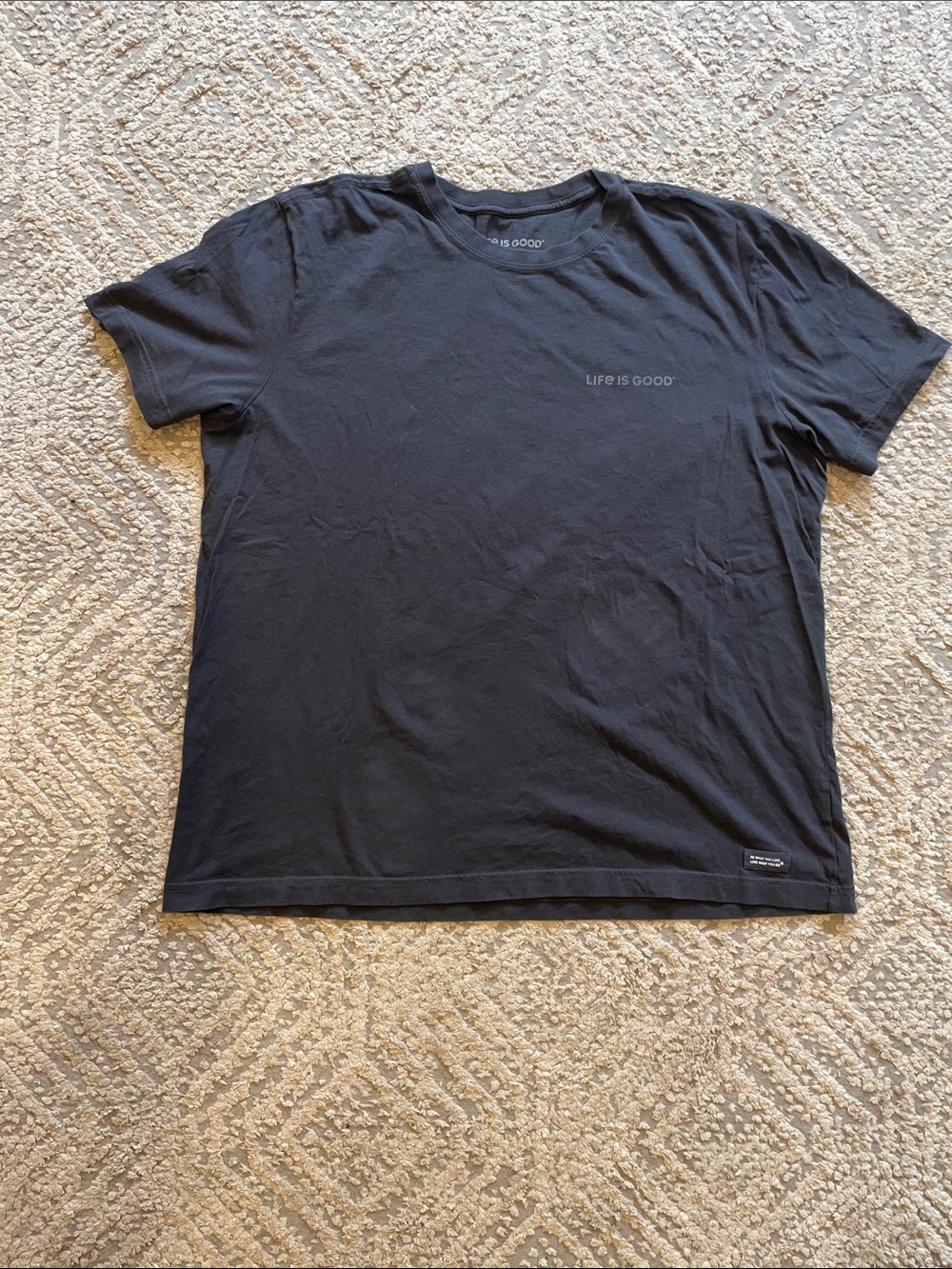 Life is Good Men’s Black Crew Neck T-Shirt